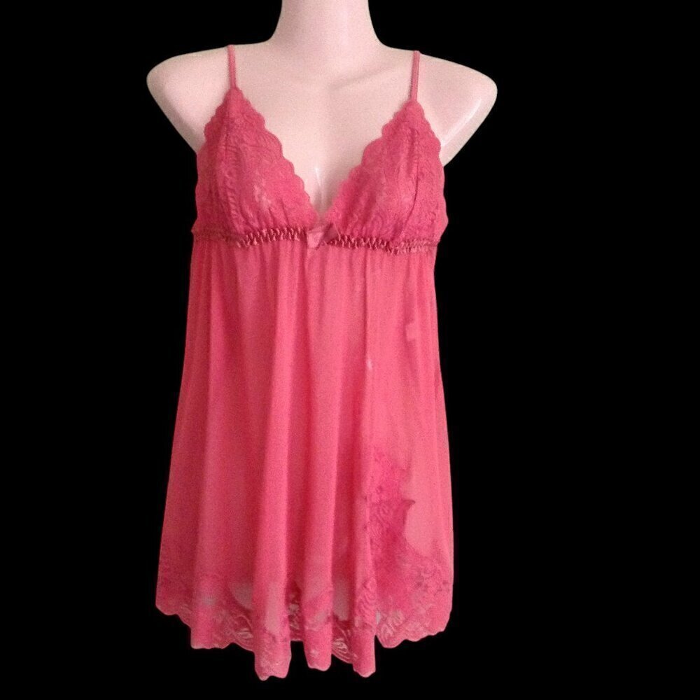 Fredericks Baby Doll Chemise Nightgown Pink Large